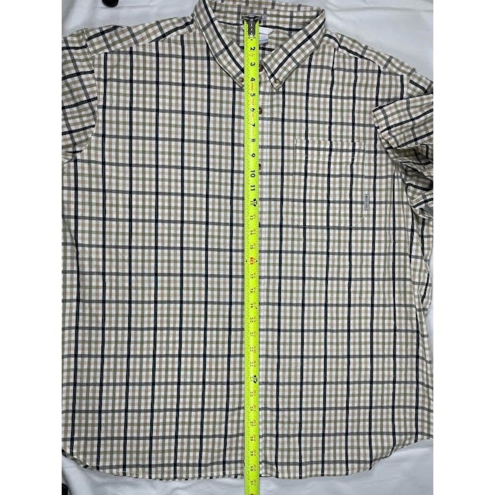Columbia Men's Rapid Rivers II Short Sleeve Button Down Shirt Beige/Black 2XL - Picture 7 of 7